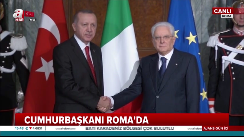 Cumhurbaşkanı Erdoğan Roma'da!