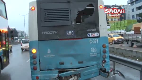 TIR durağı parçaladı, hafriyat kamyonu özel halk otobüsüne çarptı!