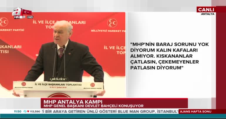 Bahçeli vatansızların milliyetsizlerin yüzüne haykırıyoruz diyerek...