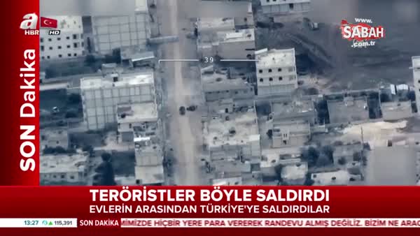 Sivil kıyafetli YPG'li teröristler evlerin arasından saldırıyor