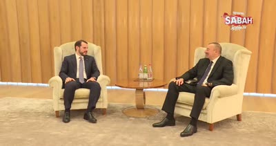 Enerji ve Tabii Kaynaklar Bakanı Albayrak, Aliyev’le görüştü