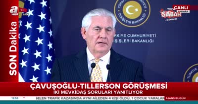 ABD Dışişleri Bakanı Rex Tillerson’dan Menbiç ve FETÖ açıklaması