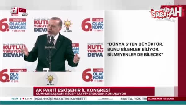 Cumhurbaşkanı Erdoğan'nın okuduğu Yunus Emre'nin 'Haktan gelen şerbeti içtik elhamdülillah' şiiri salonu coşturdu