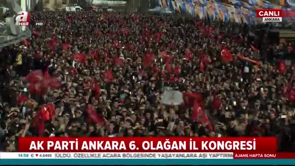 Cumhurbaşkanı Erdoğan kongre öncesi kendisini bekleyen kalabalığa hitap etti