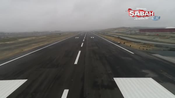 Üçüncü havalimanının biten pisti havadan görüntülendi