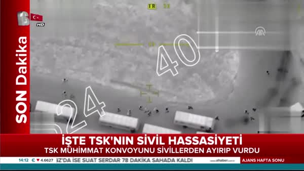 TSK, siviller ayrıldıktan sonra terör konvoyunu böyle vurdu