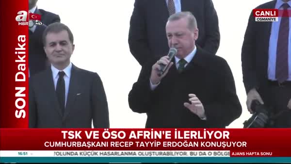 Cumhurbaşkanı Erdoğan Osmaniye'de