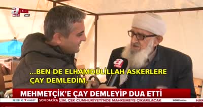 Sınırdaki Mehmetçiğin çayı Muhammet dededen