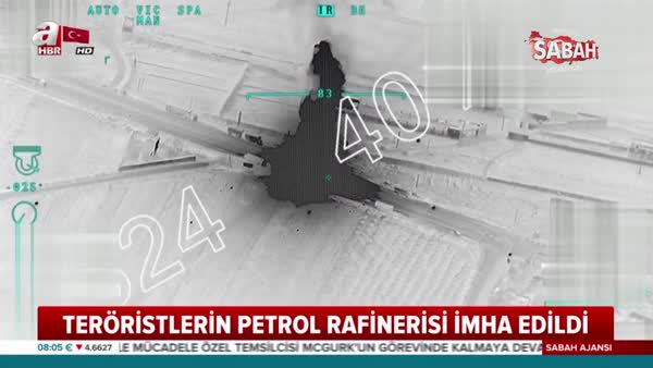 Afrin'de teröristlerin petrol rafinerisi imha edildi