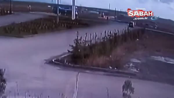 Aksaray'da feci kaza...1 kişinin yaralandığı kaza kamerada!