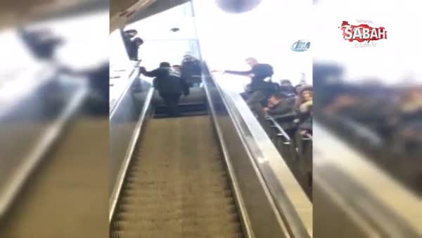 İTÜ-Ayazağa metrosunun yürüyen merdiveni çöktü