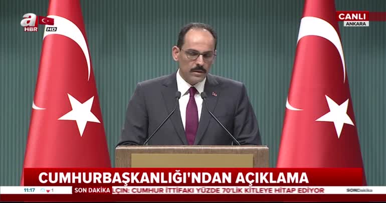 Cumhurbaşkanlığı Sözcüsü İbrahim Kalın'dan flaş açıklamalar