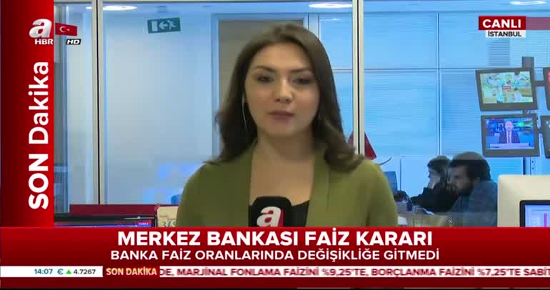 Merkez Bankası faiz oranlarında değişikliğe gitmedi