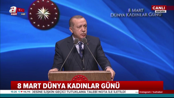 Cumhurbaşkanı Erdoğan, 8 Mart Dünya Kadınlar Günü Programı'nda konuştu