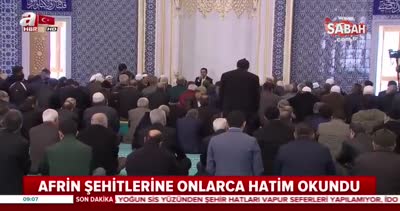 Afrin şehitlerine onlarca hatim okundu