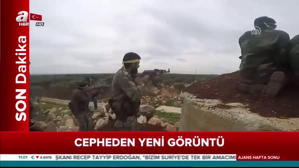Afrin'deki çatışma anları kamerada!