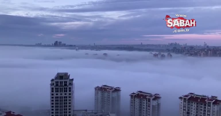 Bu sabah İstanbul'da çekildi! Şehrin yarısı kayboldu