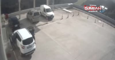 Akü hırsızları önce güvenlik kamerasına ardından jandarmaya yakalandı