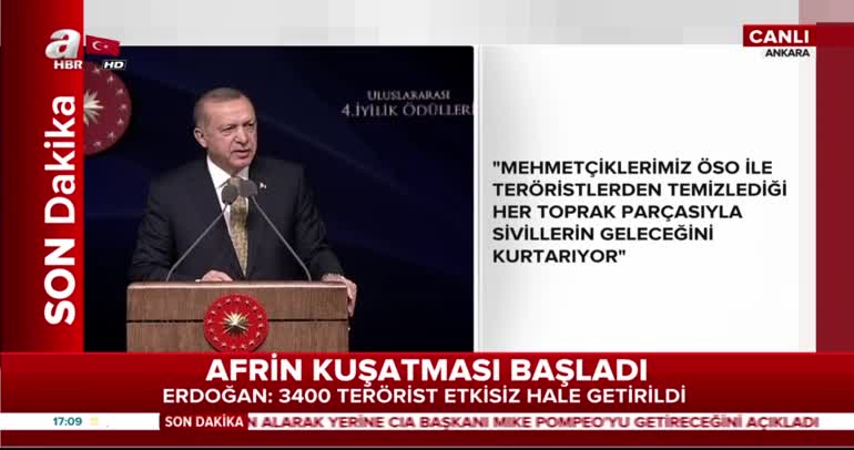 Cumhurbaşkanı Erdoğan: 