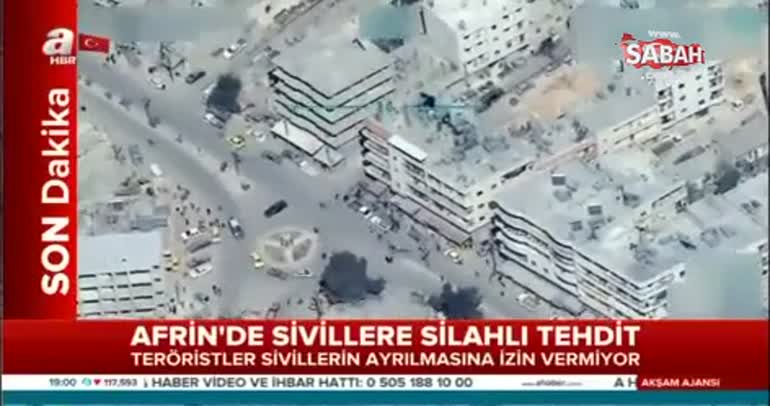 Afrin'de sivillere silahlı tehdit