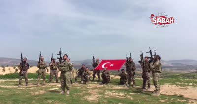 Afrin’de Mehmetçikten Bayrak Şiiri...