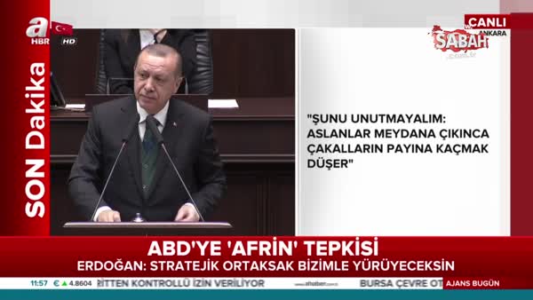 Cumhurbaşkanı Erdoğan'dan tüyleri diken diken eden Afrin şiiri!