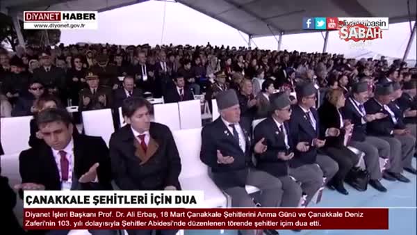 Diyanet İşleri Başkanı Erbaş'ın Çanakkale’deki duası