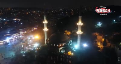 Eyüp Sultan Camii Regaip Kandilin’de drone ile havadan görüntülendi