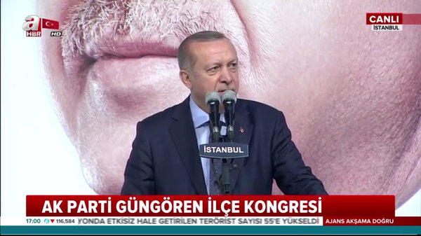 Cumhurbaşkanı Erdoğan, İstanbul'da AK Parti Güngören İlçe Kongresi'nde konuştu