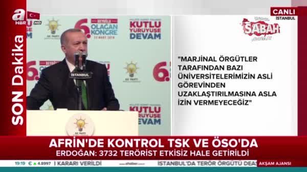 Cumhurbaşkanı Erdoğan CHP'nin Afrin Harekatın'daki iki yüzlülüğünü anlattı: Sıkıysa kutlama!