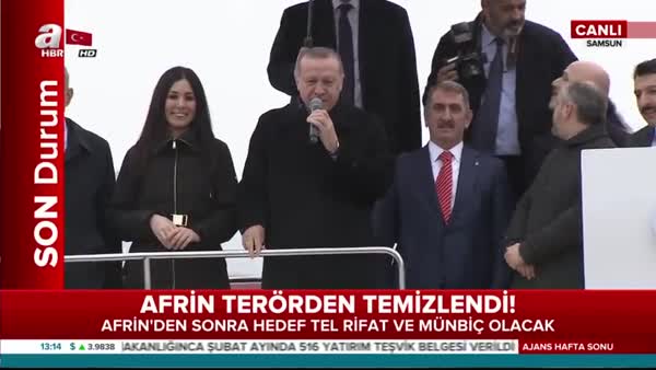 Cumhurbaşkanı Erdoğan Samsun'da Kongre öncesi vatandaşlara hitap etti