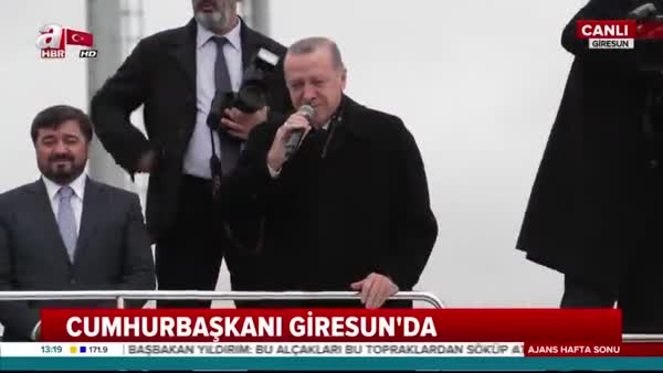 Cumhurbaşkanı Erdoğan Giresun'da vatandaşlara hitap etti