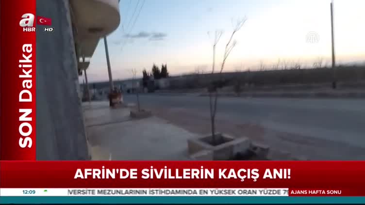 YPG/PKK'lı teröristlerin sığınaktaki sivilleri roketle vurma anı kamerada!