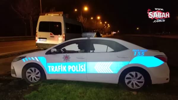 Samsun'da maket polis arabasının tepe lambalarını çaldılar!