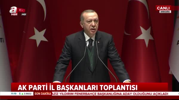 Cumhurbaşkanı Erdoğan Genişletilmiş İl Başkanları Toplantısı'nda konuştu