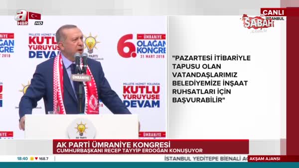 Cumhurbaşkanı Erdoğan Ümraniye'de önemli açıklamalarda bulundu