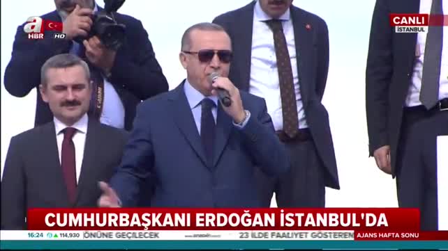 Cumhurbaşkanı Erdoğan İstanbul'dan uyardı