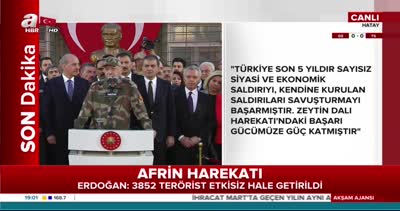 Erdoğan: Milletlerin imtihan dönemleri vardır, bu imtihanı başarıyla veriyoruz.
