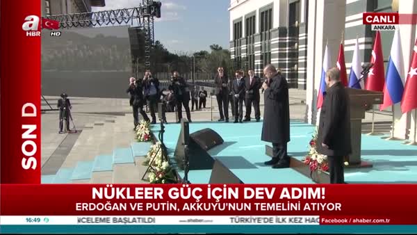 Erdoğan ve Putin Akkuyu'nun temelini attı