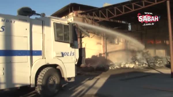Diyarbakır Organize Sanayi Bölgesi'ndeki yangından dehşet verici görüntüler