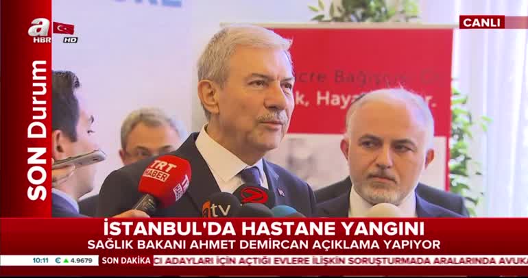 Sağlık Bakanı'ndan hastane yangını ile ilgili flaş açıklama