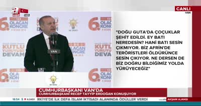 Cumhurbaşkanı Erdoğan’dan Van 6. Olağan İl Kongresinde önemli açıklamalar