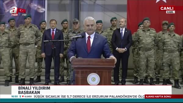 Başbakan Binali Yıldırım Afganistan'daki Türk Üssü'nde önemli açıklamalarda bulundu