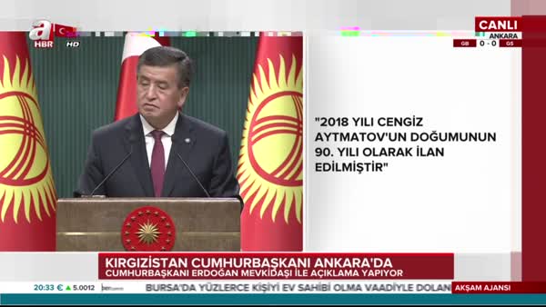 Kırgızistan Cumhurbaşkanı Ceenbekov’un Açıklamaları