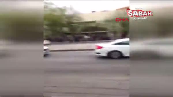 Galatasaraylı taraftarlara Ankara'da çirkin saldırı... Yumruklu saldırı anı kamerada!