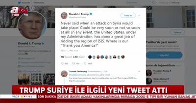 Trump’tan Suriye konusunda yeni tweet