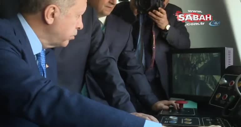 Cumhurbaşkanı Erdoğan Başkentray kullandı