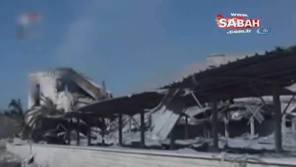 Suriye'de vurulan bilimsel araştırma merkezindeki hasar görüntülendi