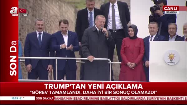 Cumhurbaşkanı Recep Tayyip Erdoğan Fatih'te kongre öncesi konuştu