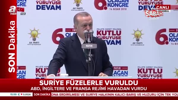 Cumhurbaşkanı Erdoğan'da Suriye açıklaması 
